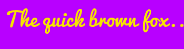 Image with Font Color F7E500 and Background Color B800FF